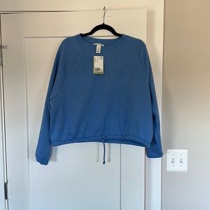 Blue Cropped Sweatshirt NWT Size XL